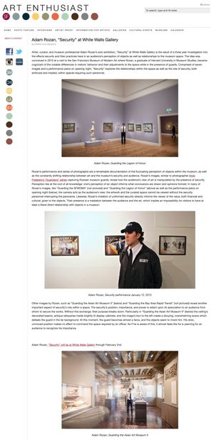 Security: Collaboration with artist Adam Rozan